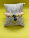 Yellow Jade Joy & Heart Charm Bracelet