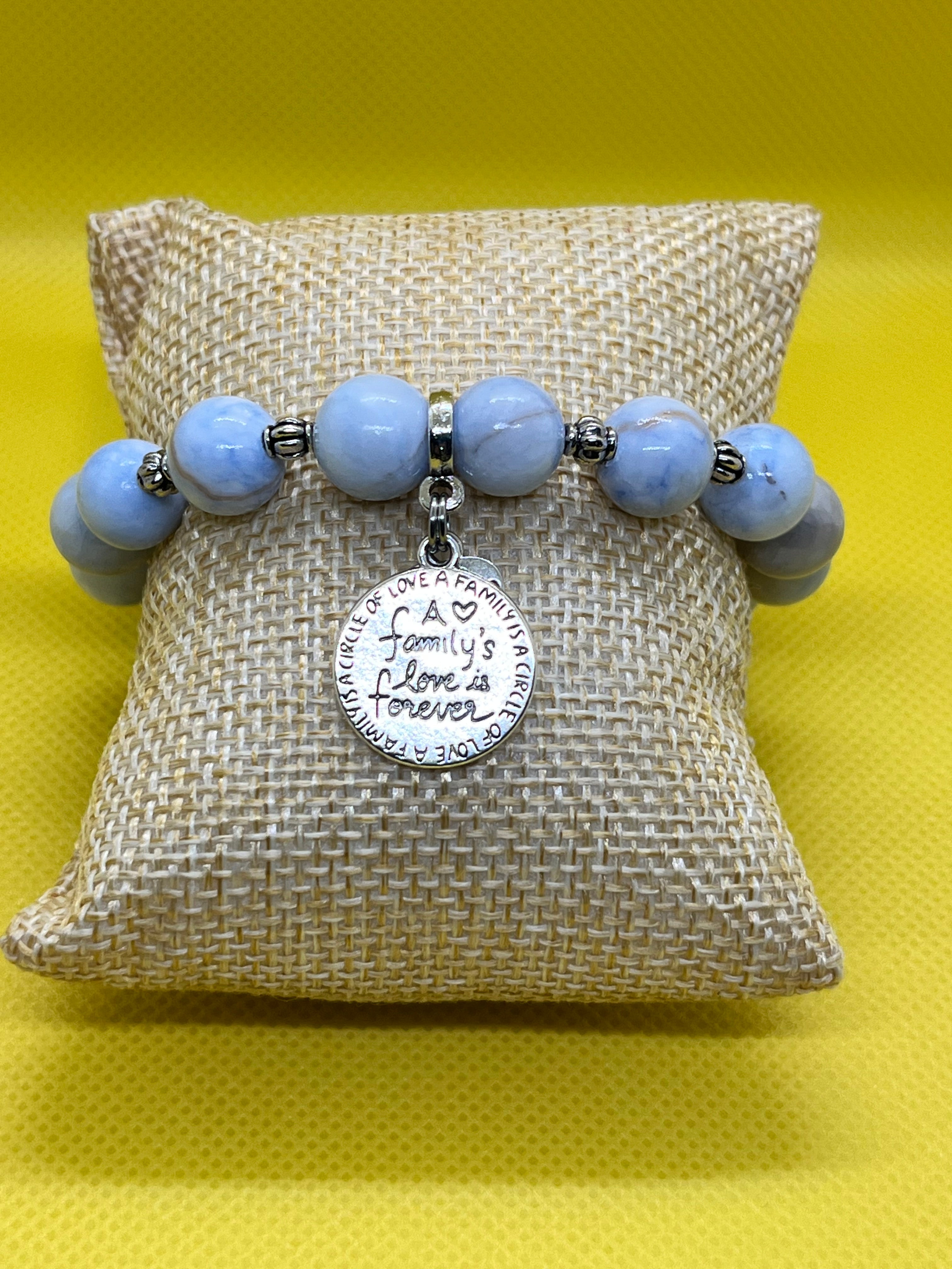 Persian Gulf Chalcedony Family Is Forever Bracelet