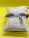 Pink Zebra Jasper "It Is Well With My Soul" Bracelet