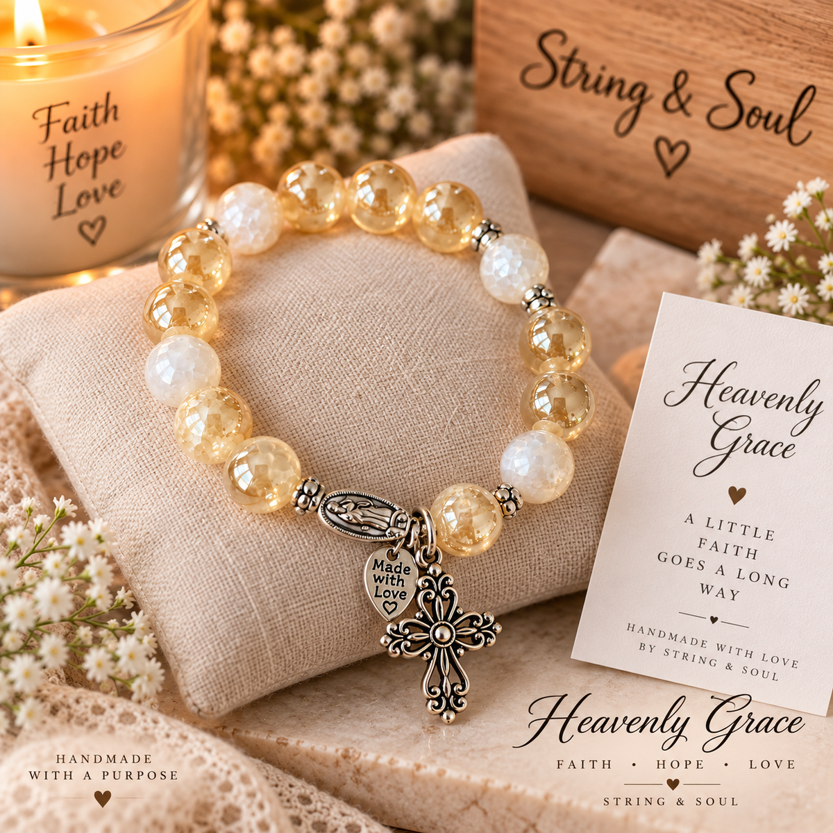Heavenly Grace Rosary Bracelet