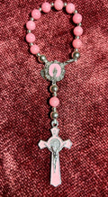 Pink Rose Chalcedony Five Decade Rosary