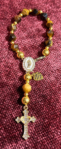 Yellow Tiger's Eye Five Decade Rosary