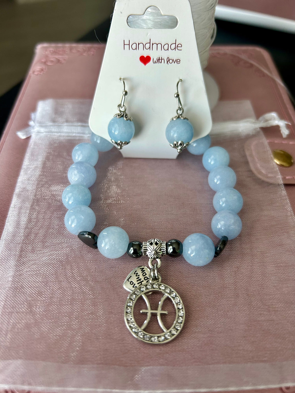 Pisces Dreamer – Zodiac Bracelet & Earring Set
