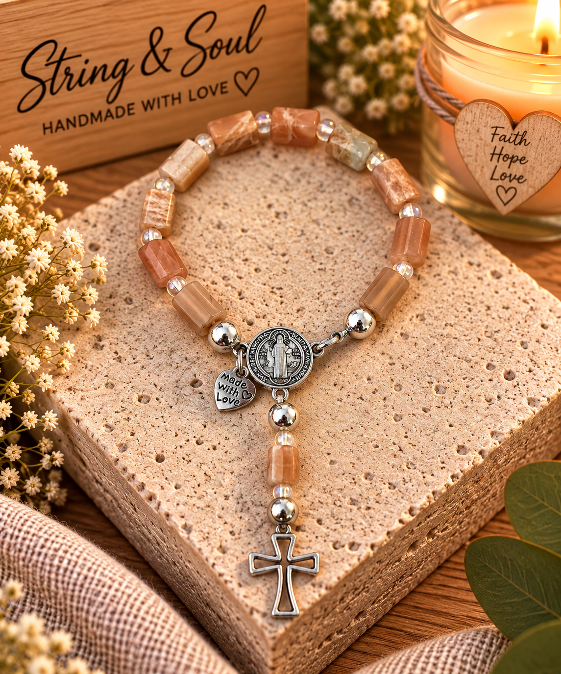 Gentle Peace – Persian Agate Rosary