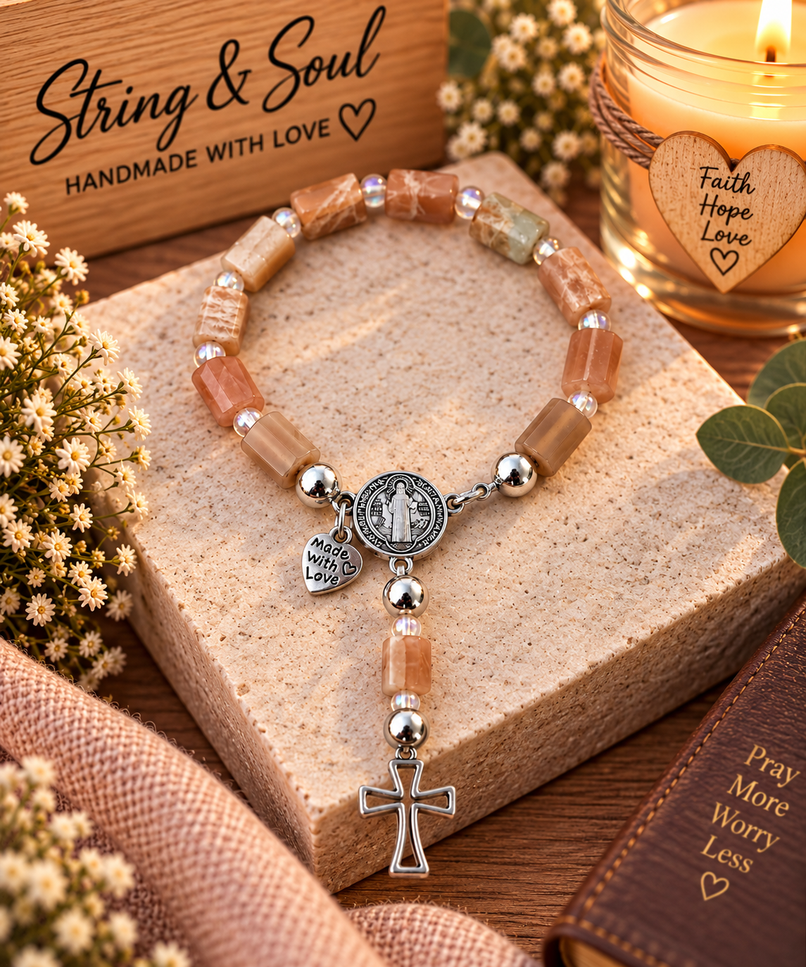 Gentle Peace – Persian Agate Rosary