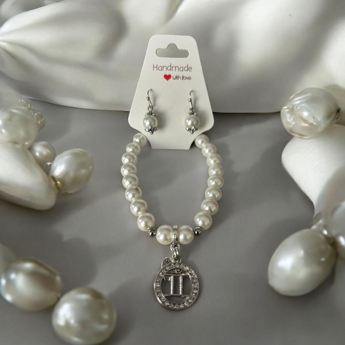 Gemini Duality – Zodiac Bracelet & Earring Set
