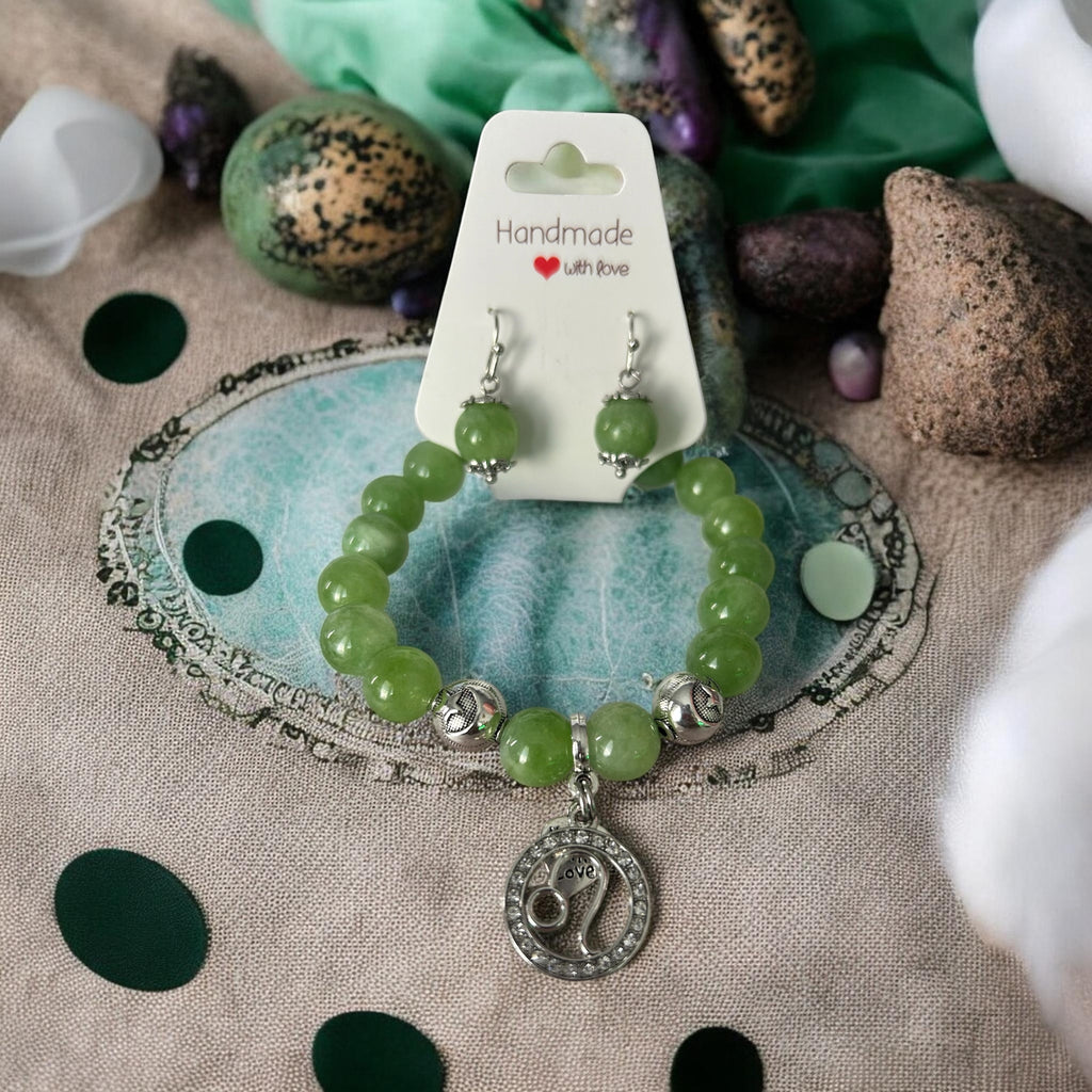 Leo Radiance – Zodiac Bracelet & Earring Set