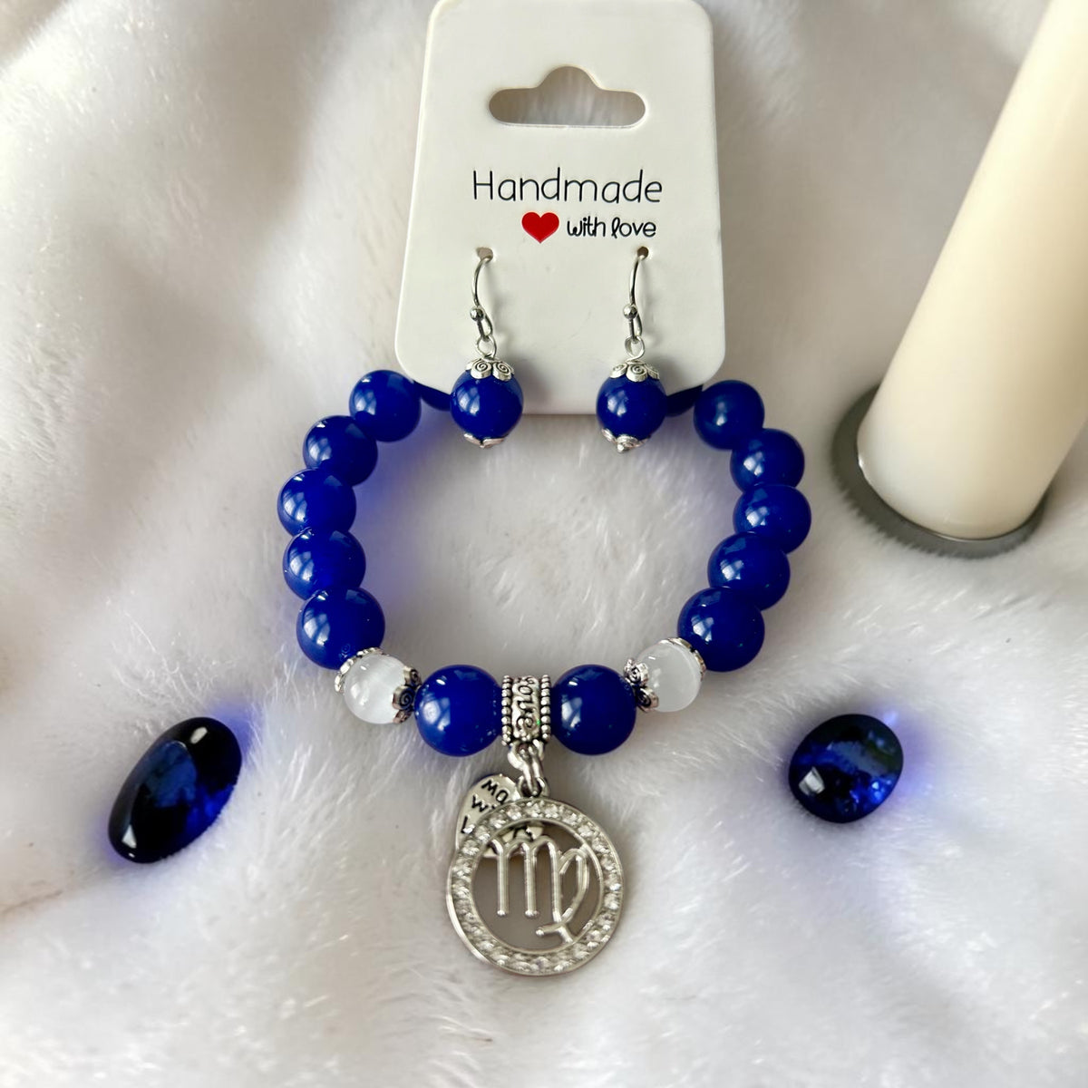 Virgo Serenity – Zodiac Bracelet & Earring Set