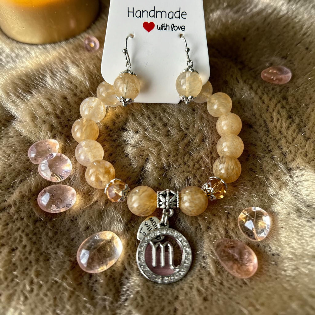 Scorpio Intensity – Zodiac Bracelet & Earring Set