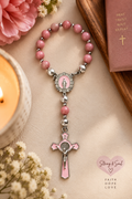 Tender Grace – Pink Rose Chalcedony Rosary
