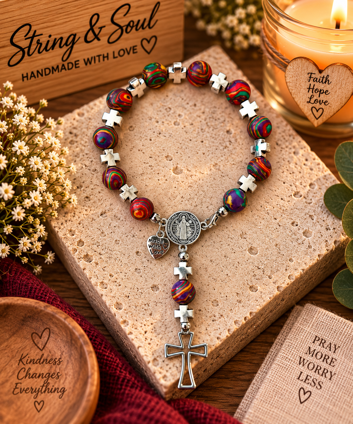 Colors of Grace – Red Malachite Rosary