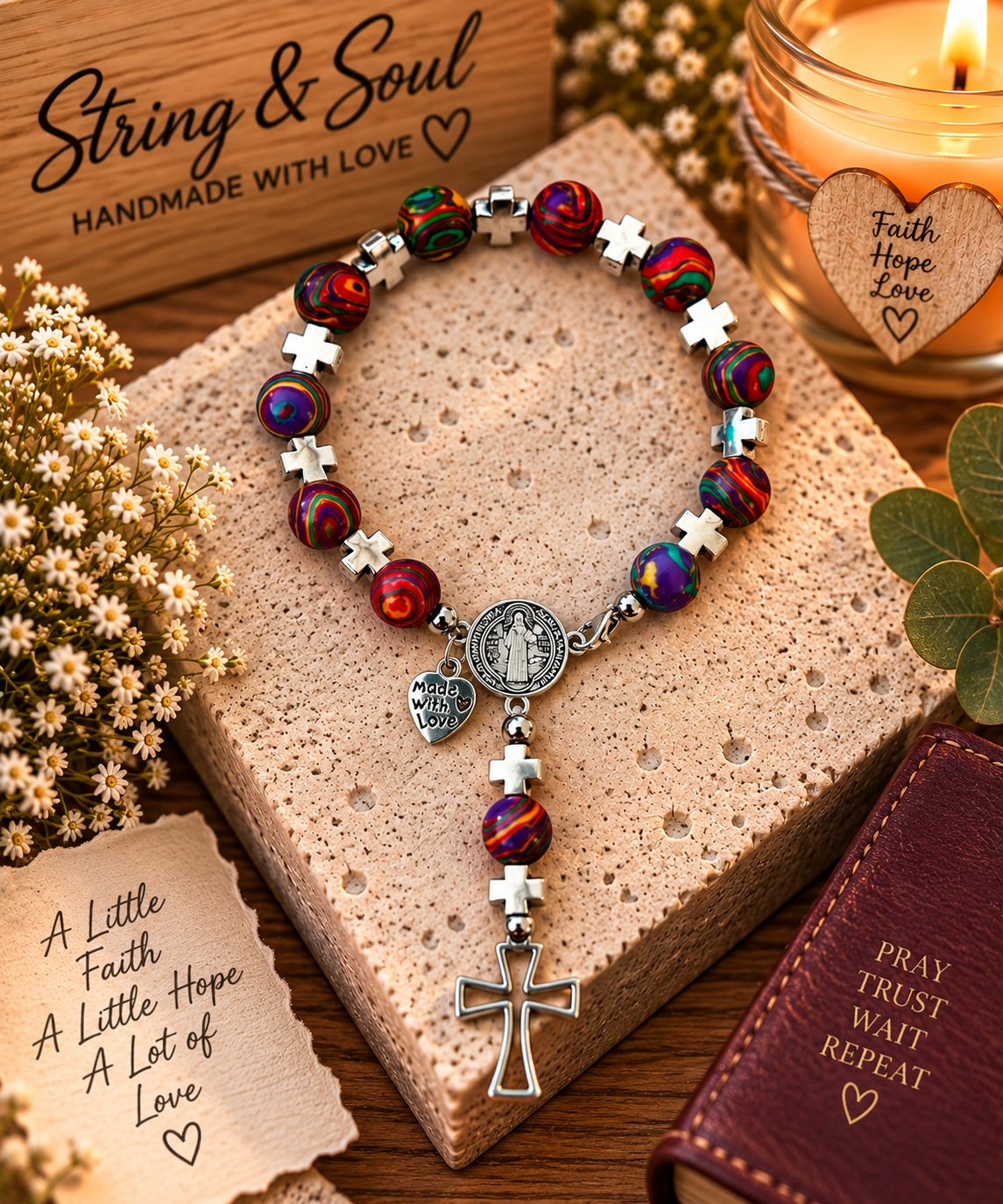 Colors of Grace – Red Malachite Rosary