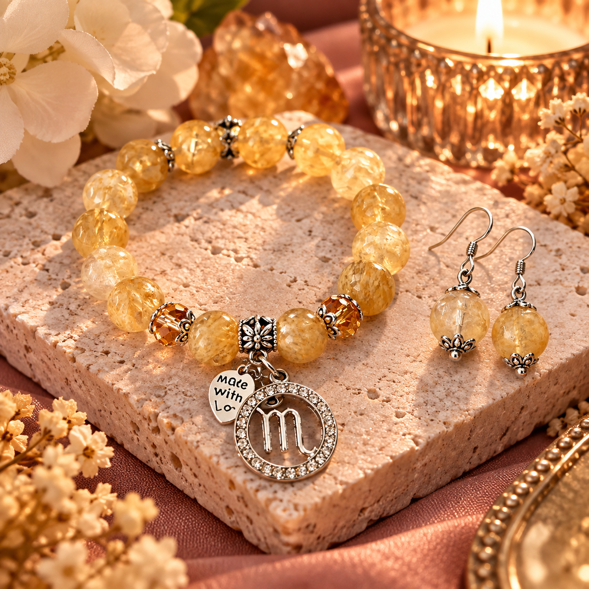 Scorpio Intensity – Zodiac Bracelet & Earring Set