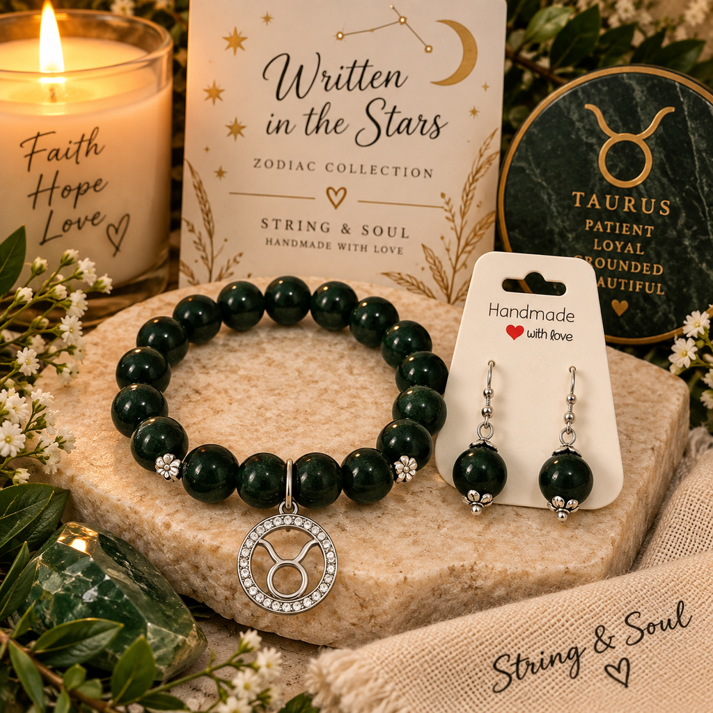 Taurus Grounded – Zodiac Bracelet & Earring Set