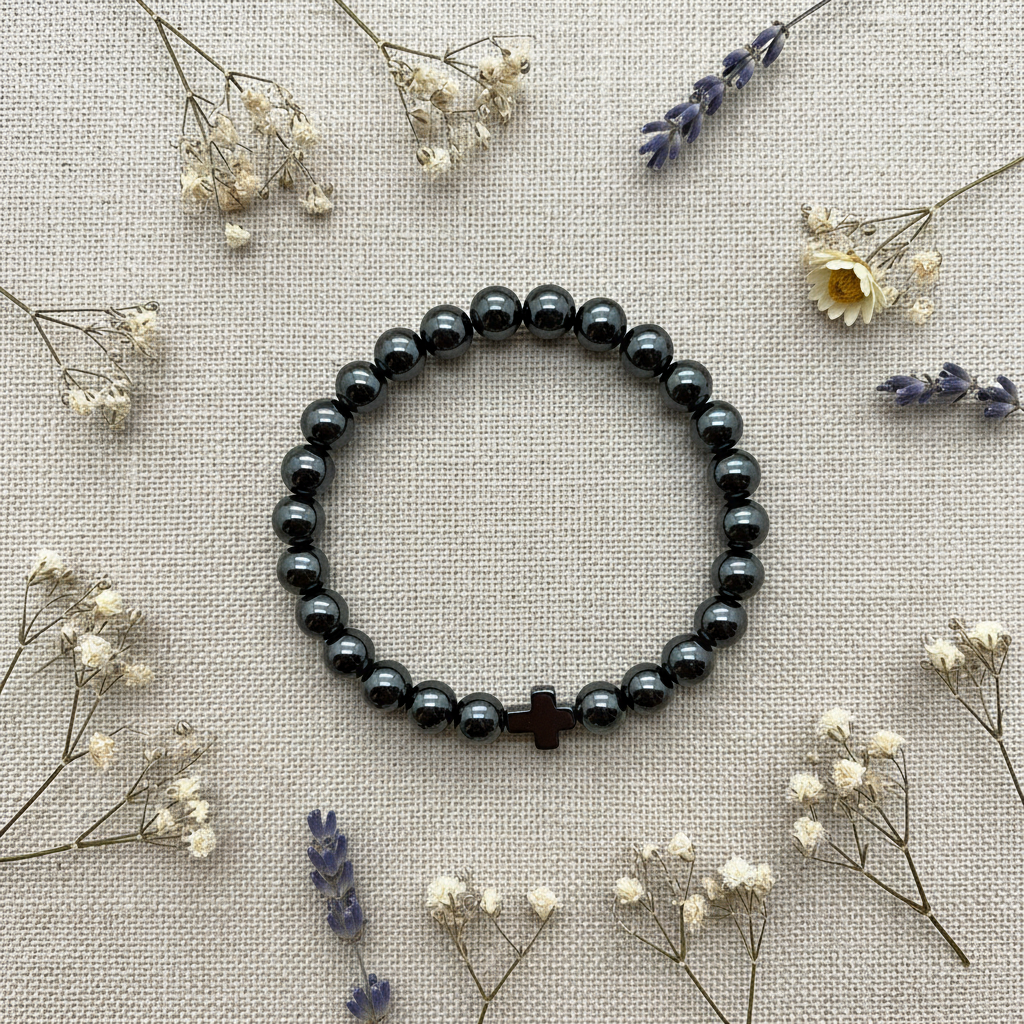 Black Hematite Flat Lay