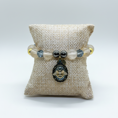 Citrine Quartz Bee Bracelet