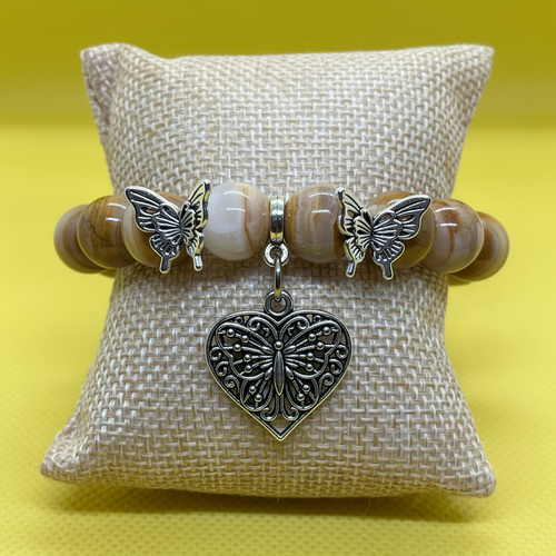 Cream Brown Jade Close-up