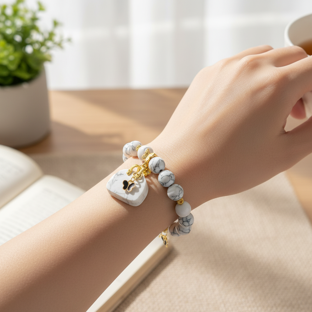 White Howlite Wrist
